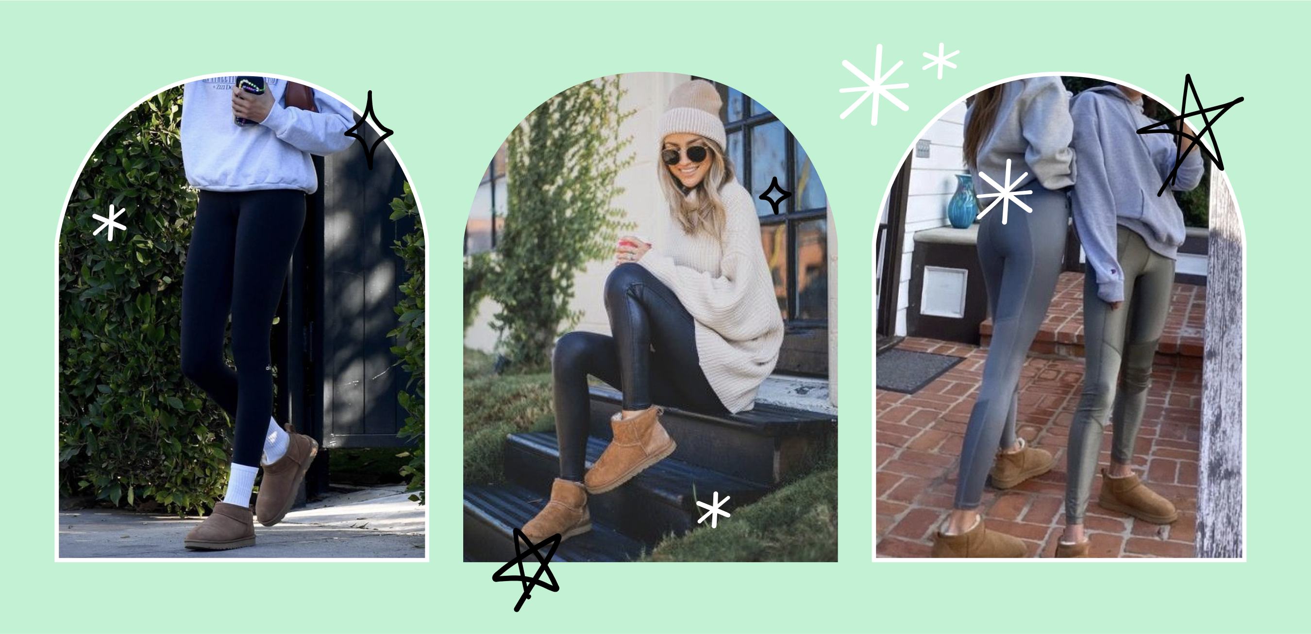 how to style uggs: leggings